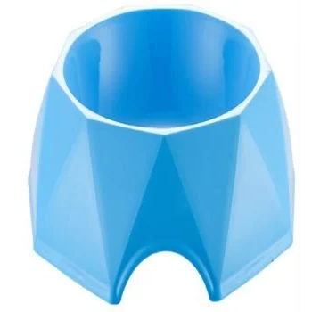 Diamond Shape Pet Bowl (M) 19.6*19.6*6 Cm-Blue