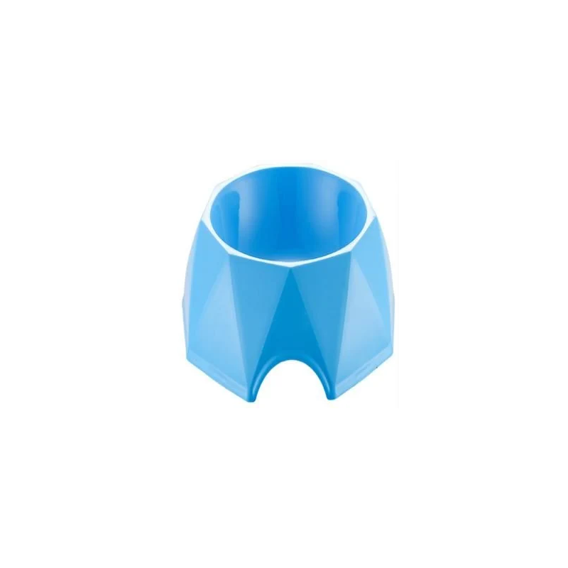 Diamond Shape Pet Bowl (M) 19.6*19.6*6 Cm-Blue