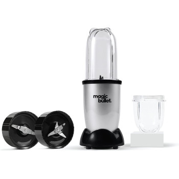 Magic Bullet 400 Watts, 4 Piece Accessories, Multi-Function High-Speed Blender, Mixer System With Nutrient Extractor, Smoothie Maker, Silver