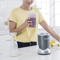 Magic Bullet 400 Watts, 9 Piece Accessories, Multi-Function High-Speed Blender, Mixer System With Nutrient Extractor, Smoothie Maker, Silver