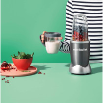 Magic Bullet 400 Watts, 9 Piece Accessories, Multi-Function High-Speed Blender, Mixer System With Nutrient Extractor, Smoothie Maker, Silver