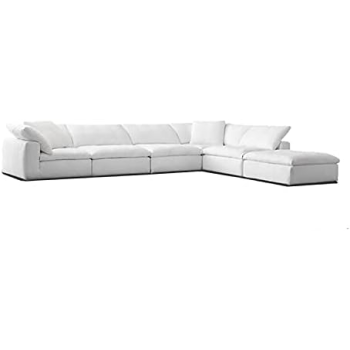 Sectional Fabric Sofa White Sofa Set Furniture Modern Chaise Modular Cloud Sofa