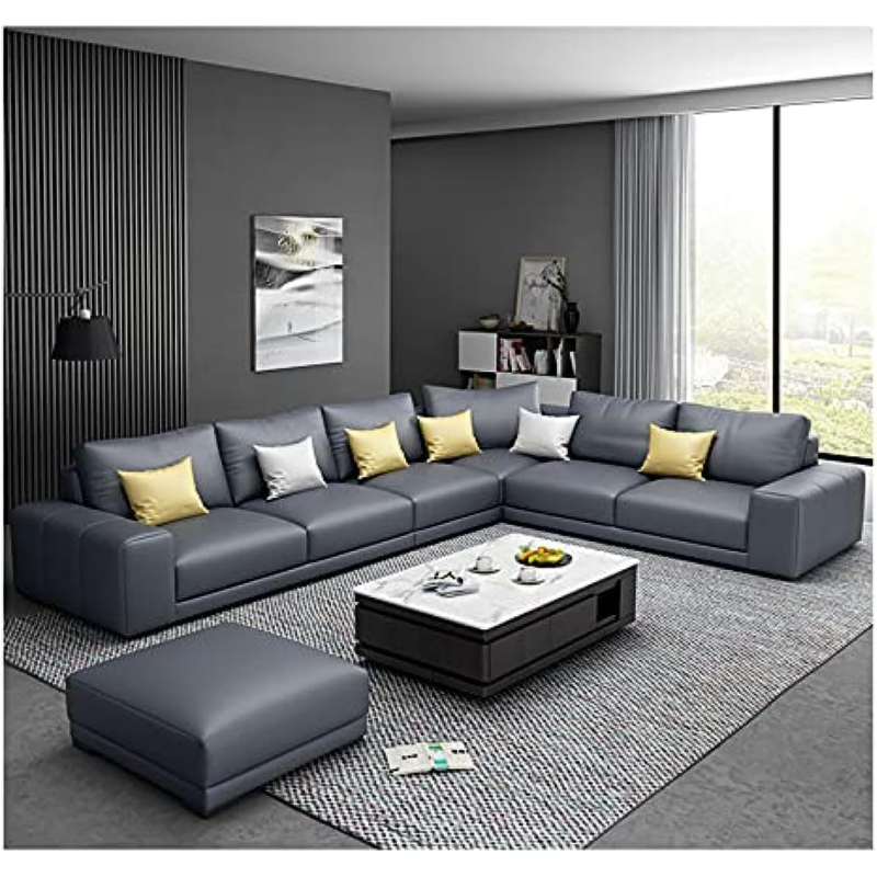 Nordic Style Luxury Furniture Sofa Set Corner Sofa L Shaped Sofa (Grey)