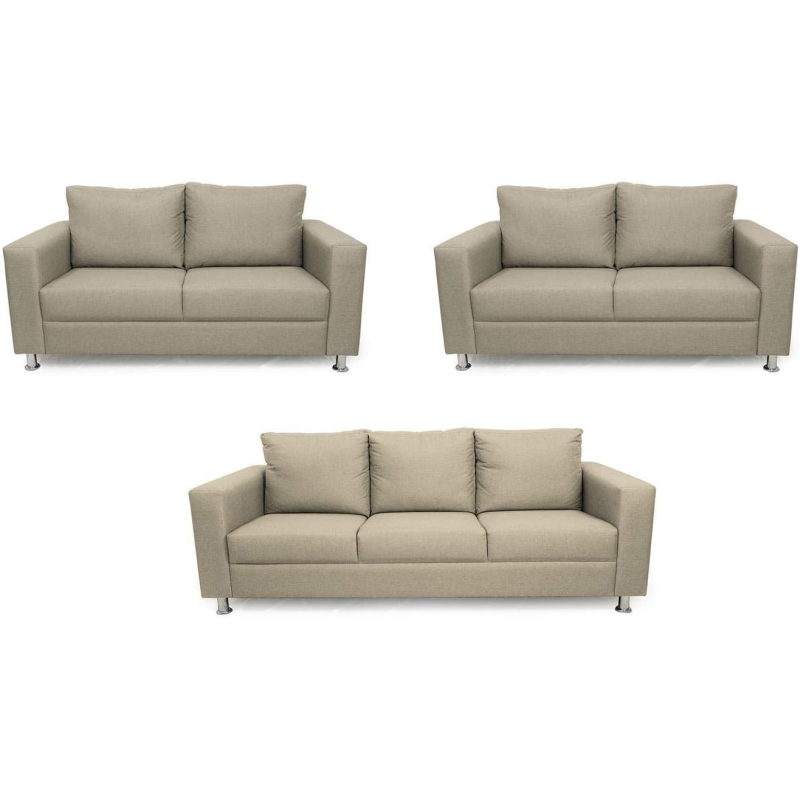 A To Z Furniture - Silentnight Shanghai Seven Seater Sofa Set In Beige Color