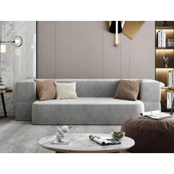 Extensibil Solid Colors Living Room Sofas Modern Pull Out Bed Recliner Lounge Lazy Sofa Chair Nordic Divano Home Furniture (Grey)