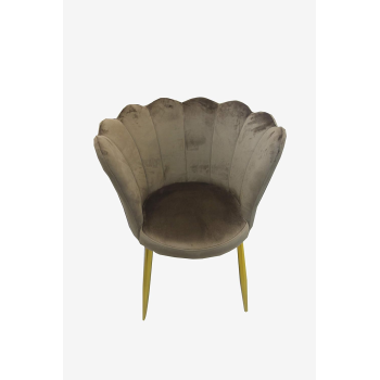 Flower Shaped Long Leg Chairs (Brown)