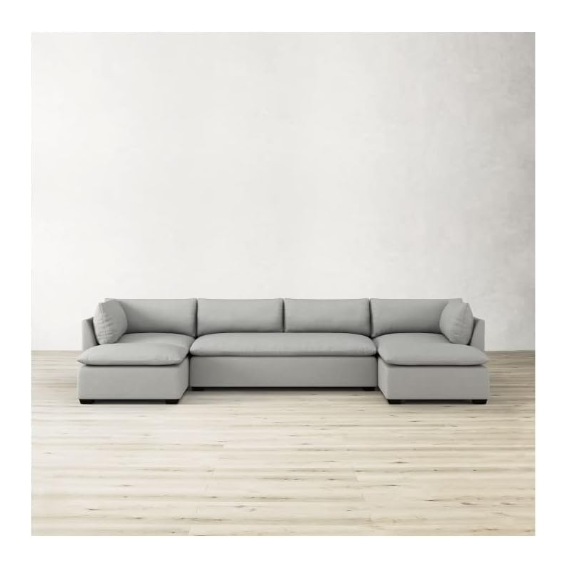 U Shape Chaise Down Cushion Sofa Set Sectional Sofa Grey Color Sofa Set For Living Room Custom Made Sofa Set For Living Room Gulf Line Sofa Set