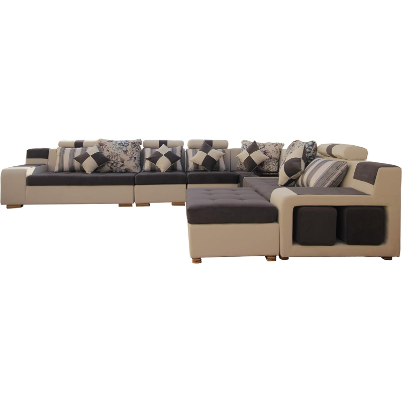 Living Room Sofa - Sofa - Fashion Fabric Sofa - Combination Set - Cafe Hotel Furniture - Simple Leisure Sofa,Gray