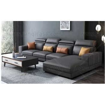 Furniture Factory Living Room Sofas Bed Set Fabric Couch Lounge U Shape Sectional Sofa 5 Seater Sofa (Dark Grey)