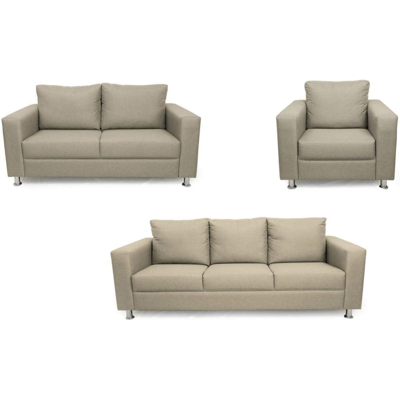 A To Z Furniture - Silentnight Shanghai Six Seater Sofa Set In Beige Color