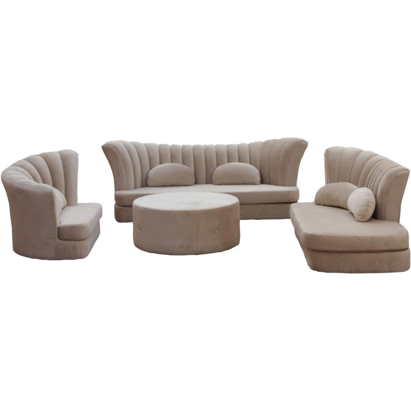 Glf New Design-Butterfly Wing Design Sofa Set, Round Table And Bean Pillows