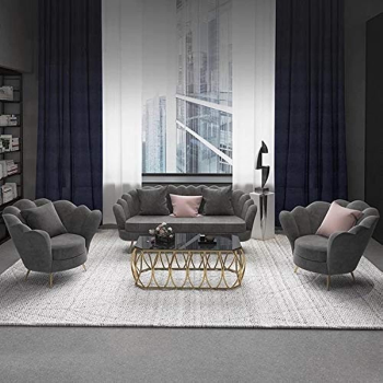Flower Sofa Set(3+2+1).Eligent Style Sofa,Velvet Fabric