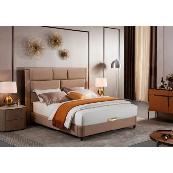 Nordic Furniture Upholstery Designer Beds Italian Velvet Bed King Size 180Cm x 200Cm (Without Mattress)