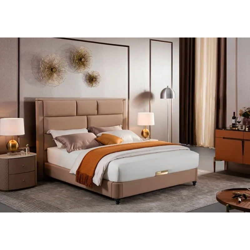 Nordic Furniture Upholstery Designer Beds Italian Velvet Bed King Size 180Cm x 200Cm (Without Mattress)