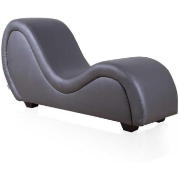 Modern Style Love Sofa Chair Furniture Adult Hotel Stretch Chaise Curved Yoga Lounge Love Sofa Chair (Grey)