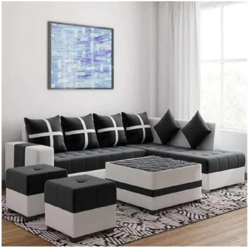Simple Leisure Fashion Fabric Combination Living Room Sofa Set