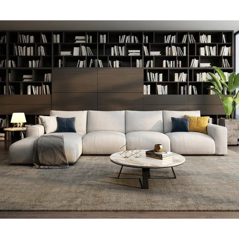 Nordic Sofa 7 Seater Combination Luxury Sofa Set Living Room Modern Small Home Corner Sofa Fabric (Right)