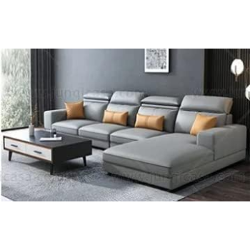 Furniture Factory Living Room Sofas Bed Set Fabric Couch Lounge U Shape Sectional Sofa 5 Seater Sofa (Light Grey)