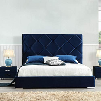 Avon Furniture Factory (Llc) Chic C46 Velvet Fabric Canton European Upholstered Bed - King Size