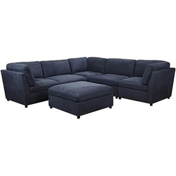 Modern Minimalist Living Room Sofa Set Size Nordic Furniture Sofa Set(Black)