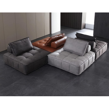 Block Sofa Lazy Curd Block Creative Armless Large Module Italian Cloth Art Piedmont Sofa