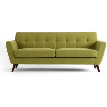 Modern Upholstered Fabric Home + Office Sofa Modern Lounge Spot Contemporary Style Couch Cherry-Stained Wood Legs 3+2+1 Seater
