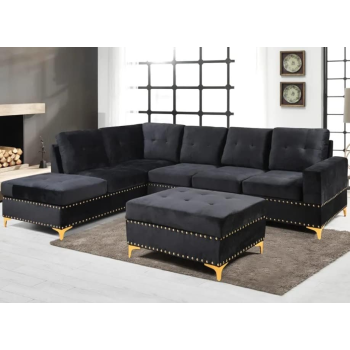European Simple Design L-Type Velvet Sectional Sofa Set Chair With Storage Living Room Sofa Set Soft And Comfortable