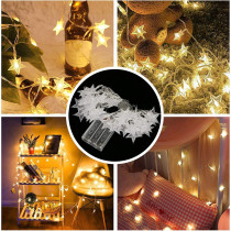 Star String Lights, 80 LED 33 FT Bedroom Lights Star Fairy Lights LED Twinkle Lights for Bedroom, Wedding Fairy Lights Waterproof Light for Garden Birthday Party Dorm Decorations (Warm White)