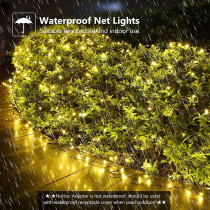 HJB VISSO Net Lights Outdoor Mesh Lights 3M x 2M 204 LED Wedding Lights, Waterproof Net Lights for Party, Garden, Patio, Backyard, Bush, Fence, Wall, Ramadan, Diwali, Christmas, Holiday Decoration