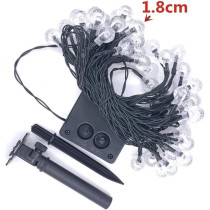 Solar String Lights Crystal Ball 10M String Lamps Waterproof Fairy Lights 50 LED Garlands Diwali Christmas Wedding Decoration Party Outdoor Lighting (Warm)