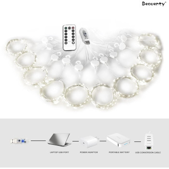 Beauenty Window Curtain String Light 300 LED 8 Lighting Modes USB Powered Waterproof Fairy String Lights Wedding Party Home Garden Bedroom Outdoor Indoor Wall Christmas Decorations (Multicolor)