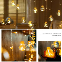 Beauenty Window Curtain String Light LED 8 Lighting Modes USB Powered Waterproof Fairy String Lights Wedding Party Home Garden Bedroom Outdoor Indoor Wall Christmas and Ramadan Decorations (c1)