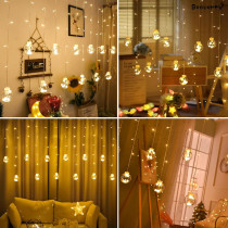 Beauenty Window Curtain String Light LED 8 Lighting Modes USB Powered Waterproof Fairy String Lights Wedding Party Home Garden Bedroom Outdoor Indoor Wall Christmas and Ramadan Decorations (c1)