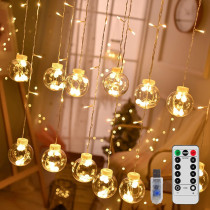Beauenty Window Curtain String Light LED 8 Lighting Modes USB Powered Waterproof Fairy String Lights Wedding Party Home Garden Bedroom Outdoor Indoor Wall Christmas and Ramadan Decorations (c1)