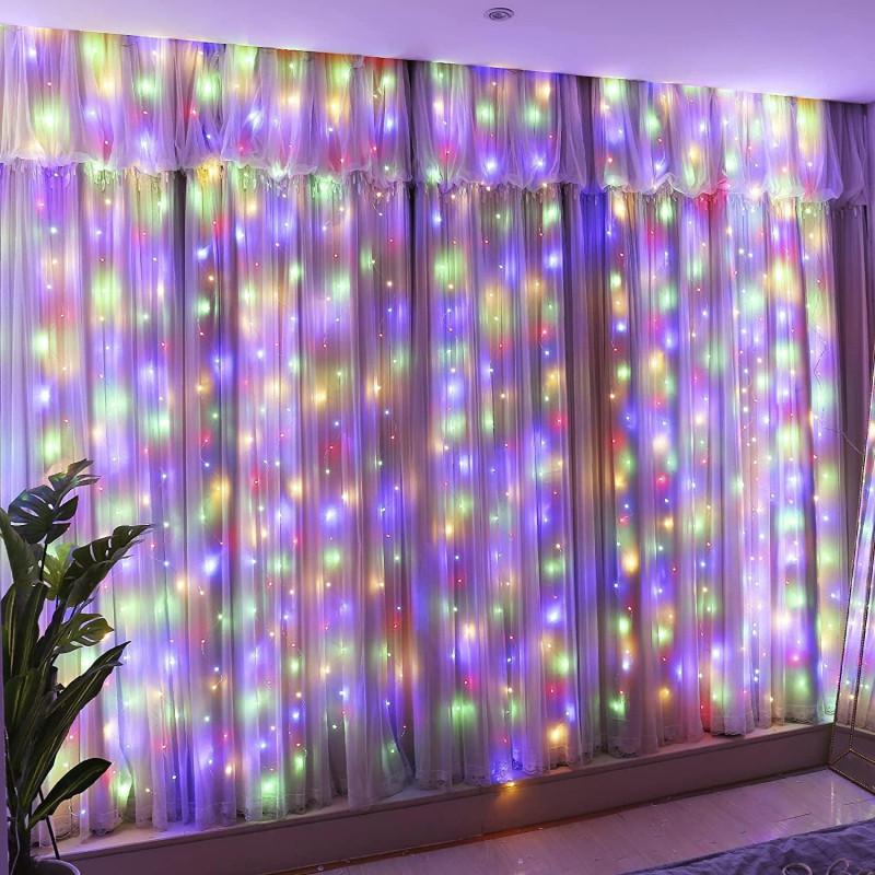 AMERTEER Fairy String Lights Battery Operated -33Ft/10M-100 LEDs Twinkle Firefly Lights with Timer Remote Control - Copper Wire- Birthday Diwali Decoration (Multicolor)