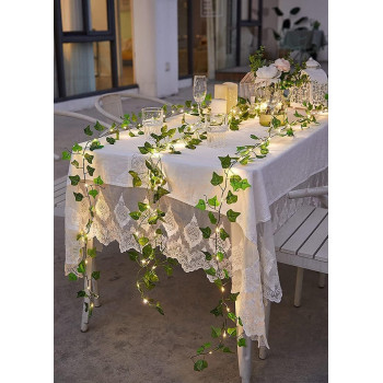 Rattan String Lights Outdoor 100 Led 32.8 FT Realistic Plants String Lights LED Decorative Lights Garland Vines with Lights for Bedroom/Home/Festival/ Wedding /Party Decoration (Battery powered)