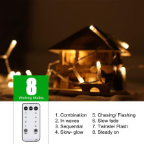 GGEROU Solar Icicle Christmas Lights,16.4ft 32Drops with 256LED Icicle String Light ,8 Lighting Modes Twinkle Waterproof Fairy String Lights for House Party Wedding Garden Patio Christmas Decorations