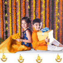 KEPATO Diwali String Lights,5.4 Ft 10 LEDs Diya Lights Battery Operated Indian String Lights Diwali Decorations for Home Indoor Outdoor