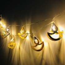 KEPATO Diwali String Lights,5.4 Ft 10 LEDs Diya Lights Battery Operated Indian String Lights Diwali Decorations for Home Indoor Outdoor