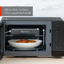 Panasonic 25L Compact Solo Microwave Oven NN-ST34NB, 900W Push open, Auto-defrost, Child safety lock, Touch Operation, Quick 30 function, Black, 1 Year Warranty