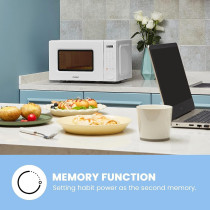 COMFEE' Microwave Oven 20L 700W Digital Touch Control, Precise Timer,LED Screen, 11 Power Levels, Solo Microwave-CM-M202CC(WH)-White