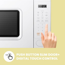COMFEE' Microwave Oven 20L 700W Digital Touch Control, Precise Timer,LED Screen, 11 Power Levels, Solo Microwave-CM-M202CC(WH)-White