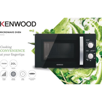 KENWOOD 20L Microwave Oven with 5 Power Levels, Defrost Function, 35 Minutes Timer 700W MWM20.000BK, Black