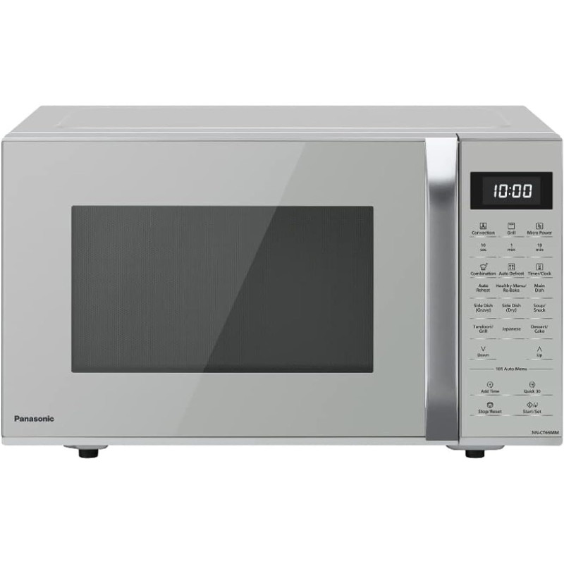 Panasonic 27L 4-In-1 Convection Microwave Oven, NN-CT65MM, Silver With Healthy Air Fryer Menus Min 1 year manufacturer warranty