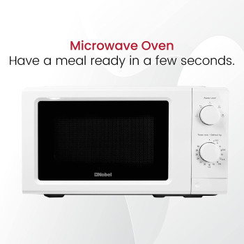 Nobel Microwave Oven Manual 19L Capacity, White, With 2 Year Warranty, NMO20M