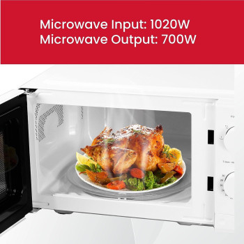Nobel Microwave Oven Manual 19L Capacity, White, With 2 Year Warranty, NMO20M