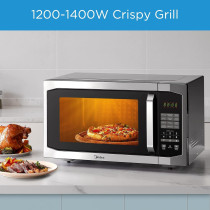 Midea 42L Microwave Oven with Grill, Digital Touch Control, 1000W Power, Child-Safety-Lock, 7 Auto Menus, LED Display, Silver EG142A5L