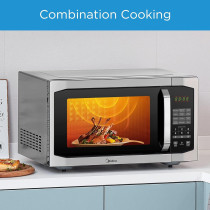 Midea 42L Microwave Oven with Grill, Digital Touch Control, 1000W Power, Child-Safety-Lock, 7 Auto Menus, LED Display, Silver EG142A5L