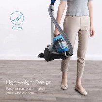 EUREKA 1800W Eureka Whirl Wind Bagless Canister Vacuum Cleaner, Lightweight Vac for Carpets and Hard Floors- 15K0A-Blue