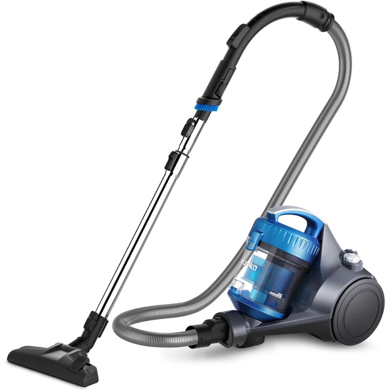EUREKA 1800W Eureka Whirl Wind Bagless Canister Vacuum Cleaner, Lightweight Vac for Carpets and Hard Floors- 15K0A-Blue